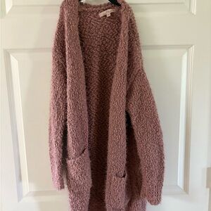 Love Tree Pink Chunky Knit Cardigan Sweater